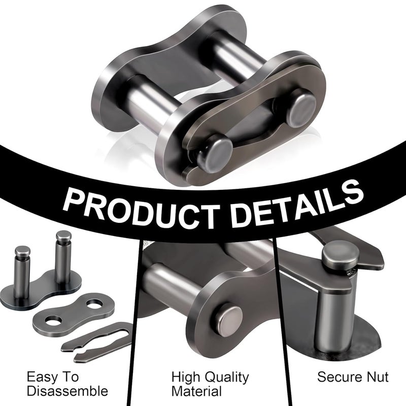Deozu 10pcs #35 Chain, 35 Chain Master Link, Alloy Bike Chain Link, Heavy Duty Master Link Connector for Bike, Bicycle, Mini Karting, Go Kart Cart, Scooter - #35 - Image 3